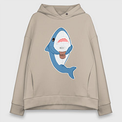 Женское худи оверсайз Hype Shark