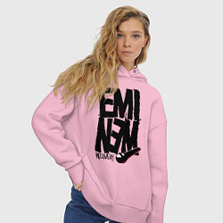 Толстовка оверсайз женская Eminem recovery, цвет: светло-розовый — фото 2