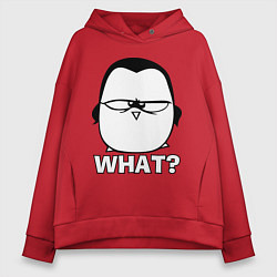 Женское худи оверсайз What?