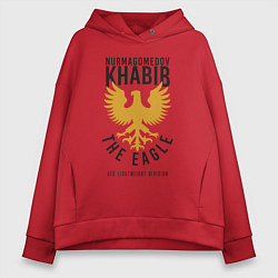 Толстовка оверсайз женская Khabib: The Eagle, цвет: красный