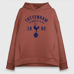 Толстовка оверсайз женская FC Tottenham 1882, цвет: кирпичный