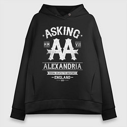 Толстовка оверсайз женская Asking Alexandria: England, цвет: черный