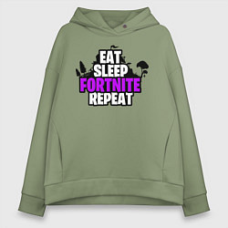 Женское худи оверсайз Eat, Sleep, Fortnite, Repeat