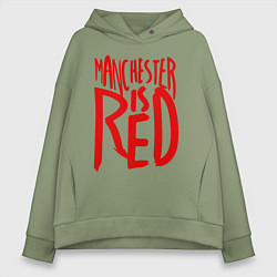 Толстовка оверсайз женская Manchester is Red, цвет: авокадо