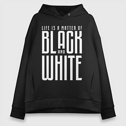 Женское худи оверсайз Juventus: Black & White