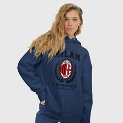 Толстовка оверсайз женская Milan: I Rossoneri, цвет: тёмно-синий — фото 2