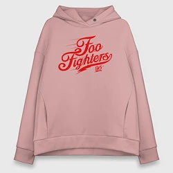 Толстовка оверсайз женская Foo Fighters 95, цвет: пыльно-розовый