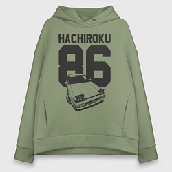 Женское худи оверсайз Toyota AE86 Hachiroku