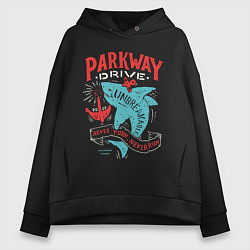 Толстовка оверсайз женская Parkway Drive: Unbreakable цвета черный — фото 1