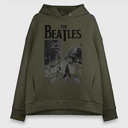 Женское худи оверсайз The Beatles: Mono Abbey Road