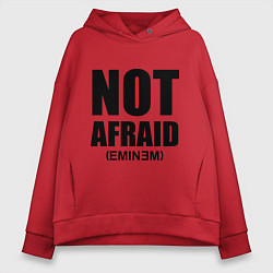 Толстовка оверсайз женская Not Afraid, цвет: красный