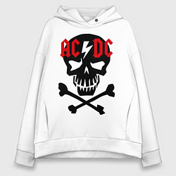 Женское худи оверсайз AC/DC Skull