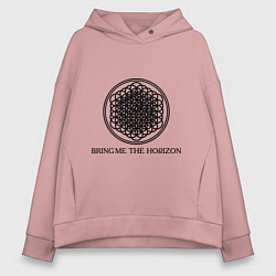 Толстовка оверсайз женская Bring me the horizon, цвет: пыльно-розовый