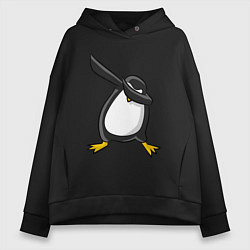 Толстовка оверсайз женская DAB Pinguin, цвет: черный
