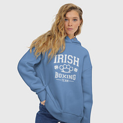 Толстовка оверсайз женская Irish Boxing, цвет: мягкое небо — фото 2