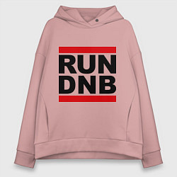 Толстовка оверсайз женская RUN DNB, цвет: пыльно-розовый