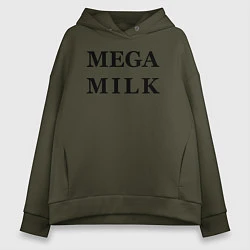 Толстовка оверсайз женская Billie Eilish: Mega Milk, цвет: хаки