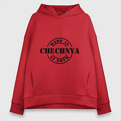 Толстовка оверсайз женская Made in Chechnya, цвет: красный