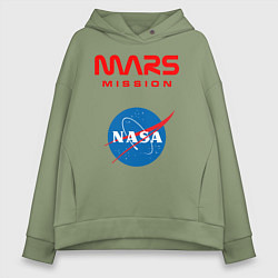 Толстовка оверсайз женская Nasa Mars mission, цвет: авокадо