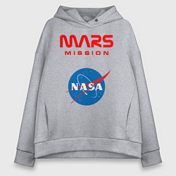 Толстовка оверсайз женская Nasa Mars mission, цвет: меланж