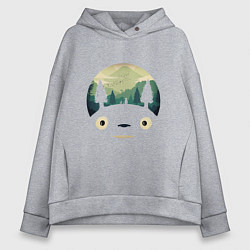 Толстовка оверсайз женская Тоторо, цвет: меланж