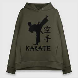 Толстовка оверсайз женская Karate craftsmanship, цвет: хаки