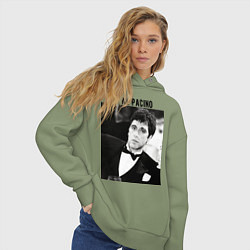 Толстовка оверсайз женская Аль Пачино, цвет: авокадо — фото 2