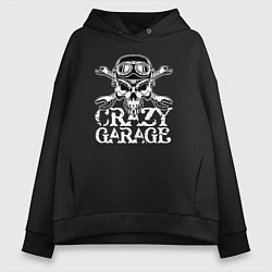 Толстовка оверсайз женская Crazy garage, цвет: черный