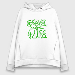 Толстовка оверсайз женская Grove Street, цвет: белый