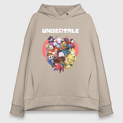 Толстовка оверсайз женская UNDERTALE, цвет: миндальный