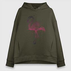 Толстовка оверсайз женская Flamingo, цвет: хаки