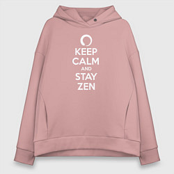 Женское худи оверсайз Keep calm & stay Zen
