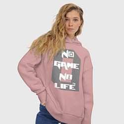 Толстовка оверсайз женская No Game No Life Zero, цвет: пыльно-розовый — фото 2