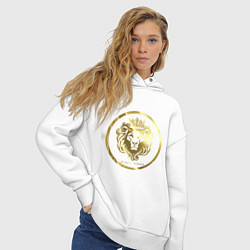 Толстовка оверсайз женская Golden lion, цвет: белый — фото 2