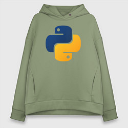 Толстовка оверсайз женская Python, цвет: авокадо