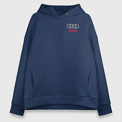 Толстовка оверсайз женская AUDI, цвет: тёмно-синий
