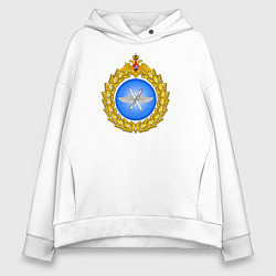 Толстовка оверсайз женская Военно - воздушные силы, цвет: белый