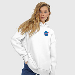 Толстовка оверсайз женская NASA, цвет: белый — фото 2