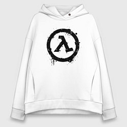Толстовка оверсайз женская HALF-LIFE, цвет: белый