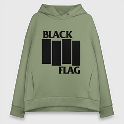 Толстовка оверсайз женская BLACK FLAG, цвет: авокадо