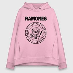 Толстовка оверсайз женская RAMONES, цвет: светло-розовый