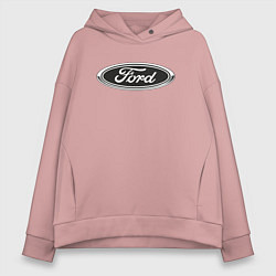 Толстовка оверсайз женская Ford, цвет: пыльно-розовый