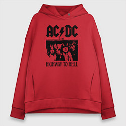 Женское худи оверсайз ACDC highway to hell