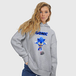 Толстовка оверсайз женская SONIC, цвет: меланж — фото 2