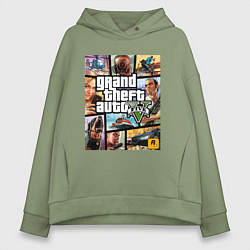 Толстовка оверсайз женская GTA5, цвет: авокадо