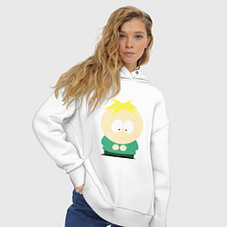 Толстовка оверсайз женская South Park Баттерс, цвет: белый — фото 2