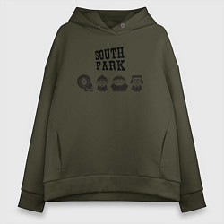 Толстовка оверсайз женская South park, цвет: хаки