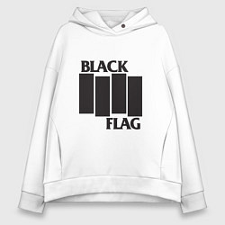 Толстовка оверсайз женская Black Flag, цвет: белый