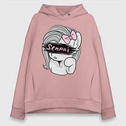 Толстовка оверсайз женская Senpai, цвет: пыльно-розовый