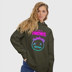 Толстовка оверсайз женская TRAVIS SCOTT X FORTNITE, цвет: хаки — фото 2